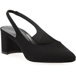 NWOT Slingback Pumps, Chunky Block, Low Heel Sandals, Black